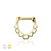 ENGRAVED MULTI HEART FILIGREE SEPTUM HINGED CLICKER